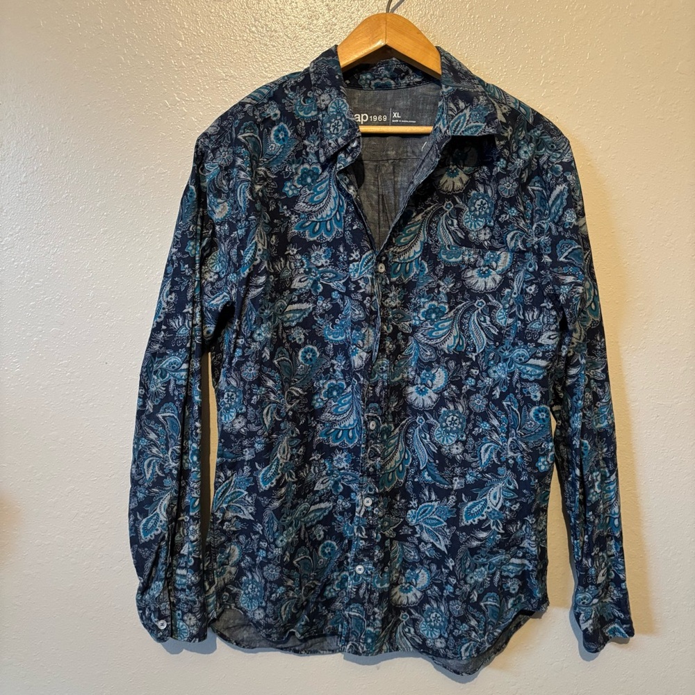 Paisley button down shirt